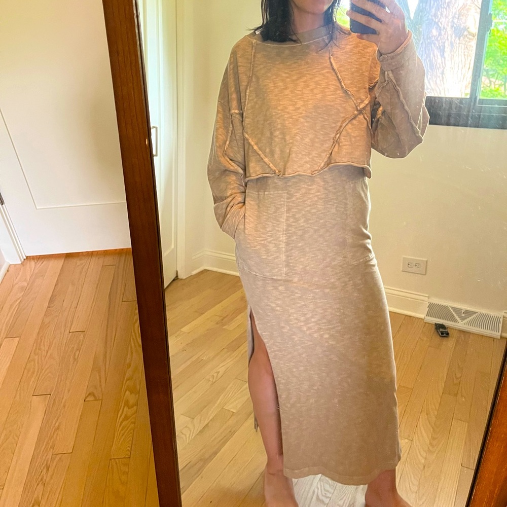 FP Beach Dress with Crop Sweater